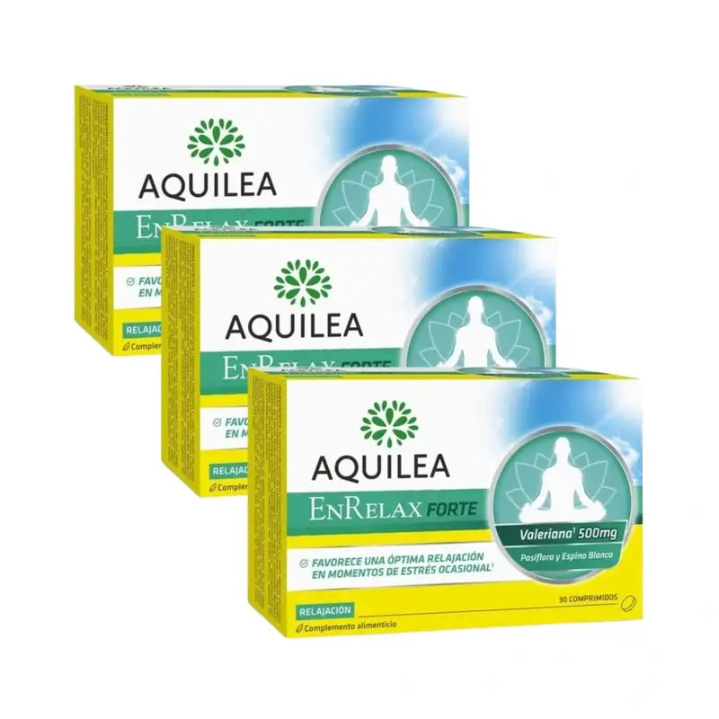 Aquilea Enrelax Forte 500 Mg Valerian + Hawthorn + Passion Flower, 3X30 Tablets