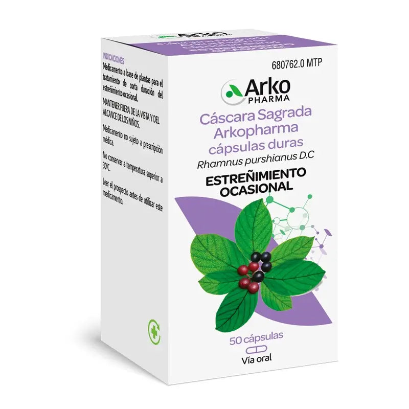 Arkopharma Arkocápsulas Cascara Sagrada, 50 capsules