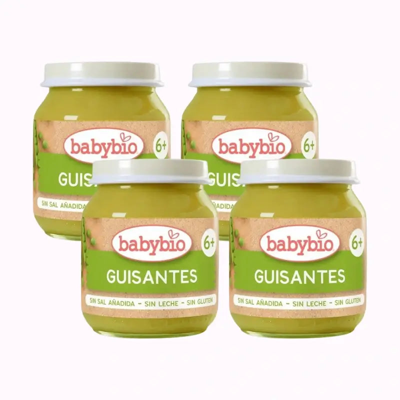 Babybio Babybio Peas, Pack 4 x 130 grams