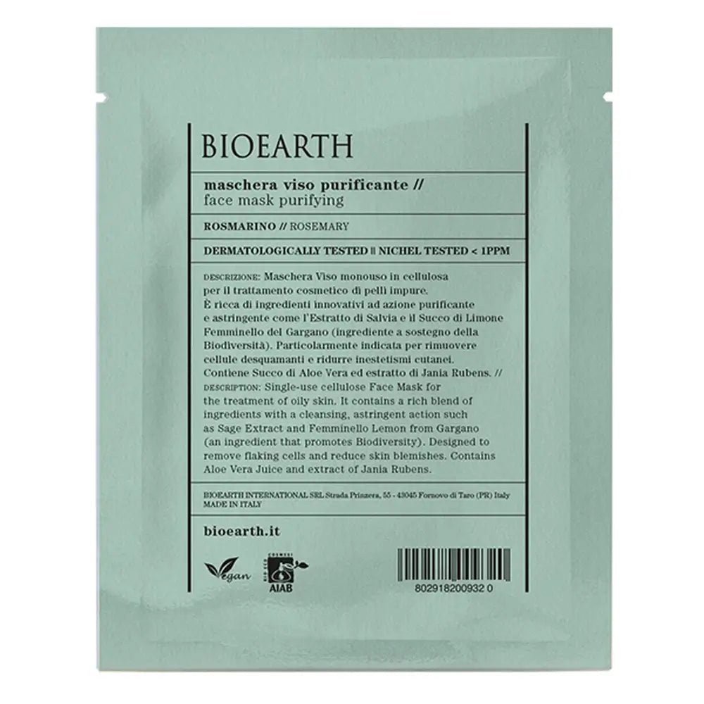 Bioearth Rosemary Purifying Single Dose Face Mask , 15 ml