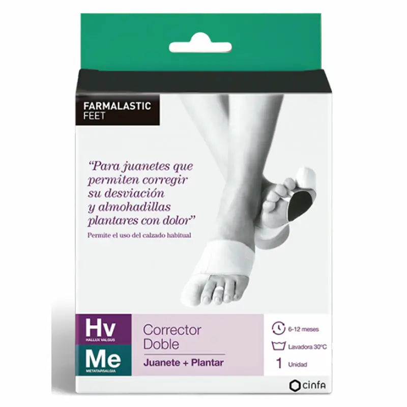 Farmalastic Corrector Double Bunions And Plantar Corrector Right Foot. T-G