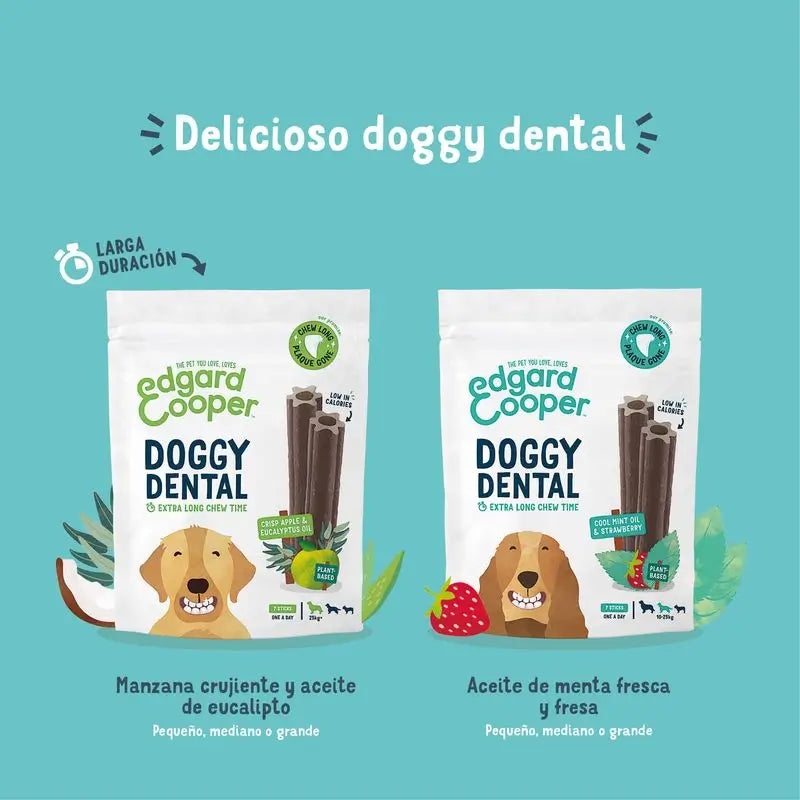 Edgar & Cooper Snack Dental Para Perros 8x255g Adult Fresa y Menta Grande