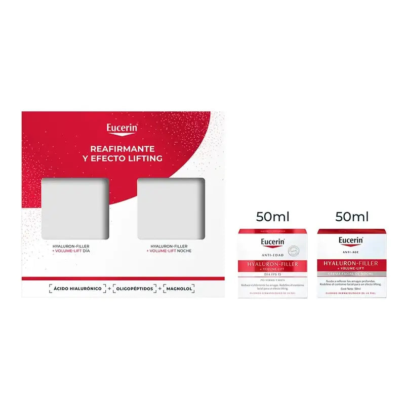 Eucerin Pack Anti-Ageing Hyaluron-Filler + Volume-Lift Day Cream Fps 15 50Ml + Night Cream 50Ml