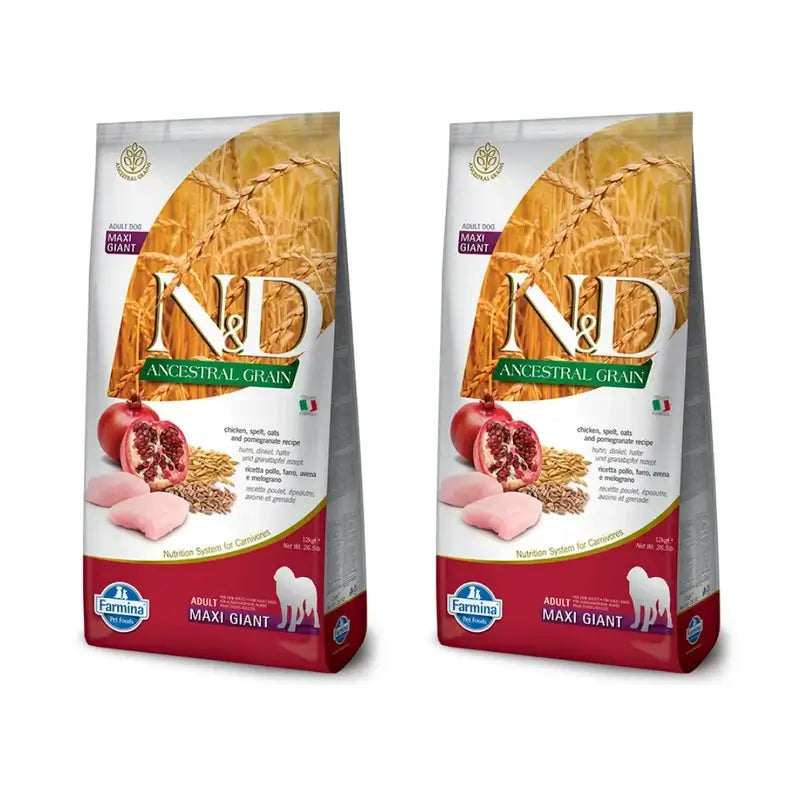 Farmina N&D Dog Ancestral Giant Chicken 12Kg, Dog Food, Pack Of 2