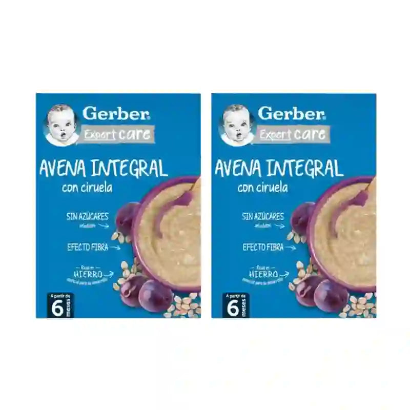 Gerber Porridge Oatmeal & Plum, 2X250 Gr
