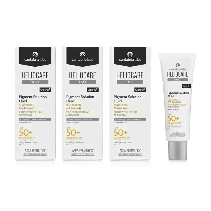 Heliocare 360º Pigment Solution Fluid Spf50+, 3X50 Ml