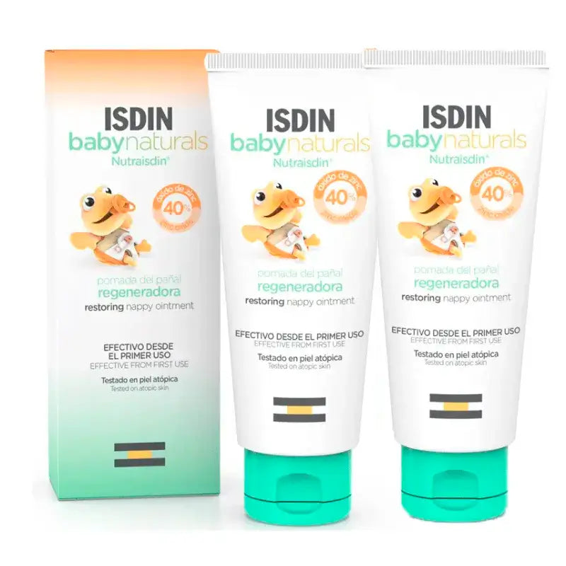 Isdin Baby Naturals Regenerating Nappy Ointment, Pack 2 x 100 ml