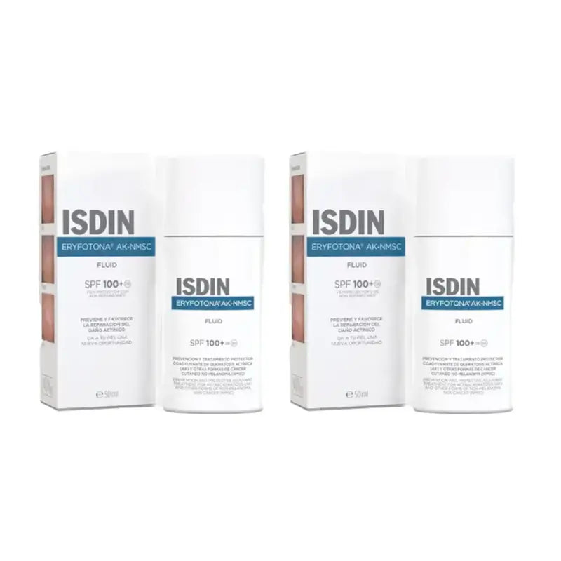 Isdin Eryfotona Ak-Nmsc Fluid Photoprotector SPF100+, Duplo 2 x 50 ml