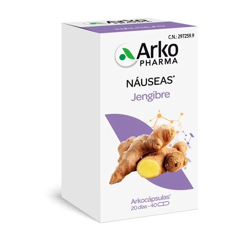 Arkopharma Arkocápsulas Ginger Bio, 40 capsules