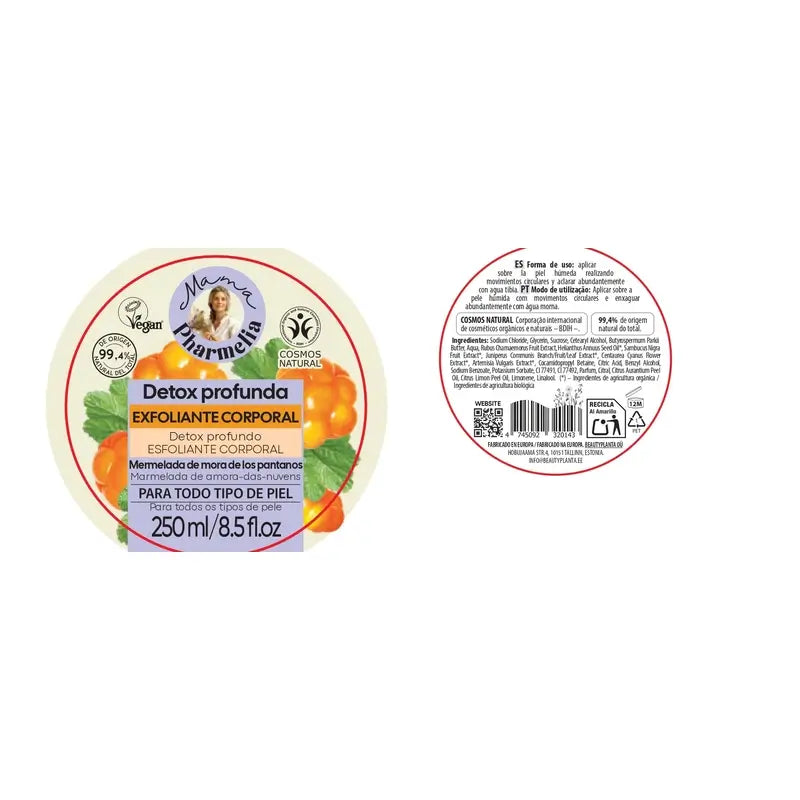 Mama Pharmelia Deep Detox Body Scrub With Cloudberry Jam , 250 Ml