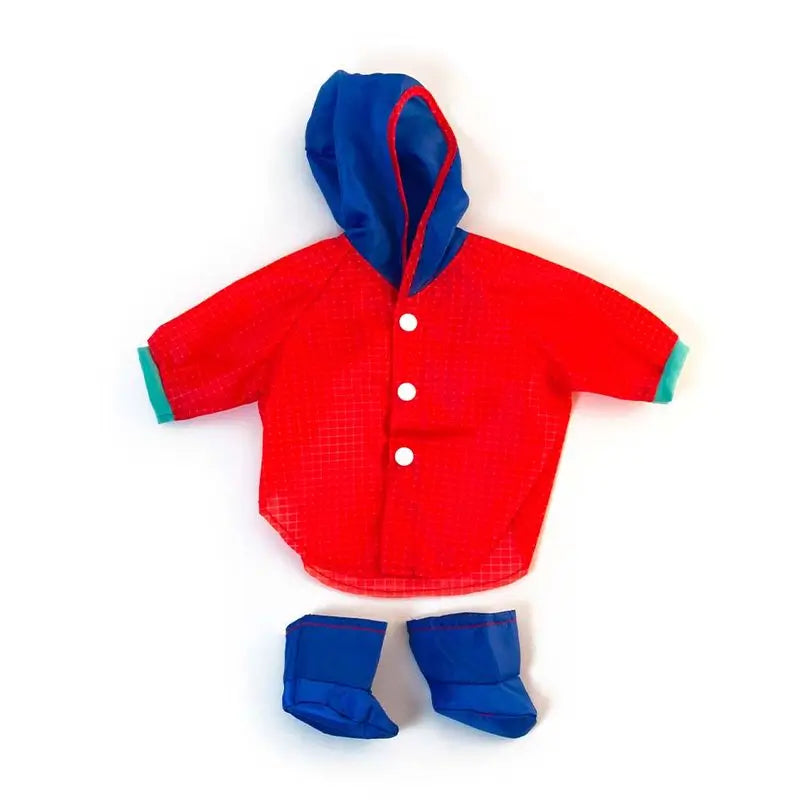 Miniland Traje De Lluvia Con Botas Para Muñeco 38 Cm