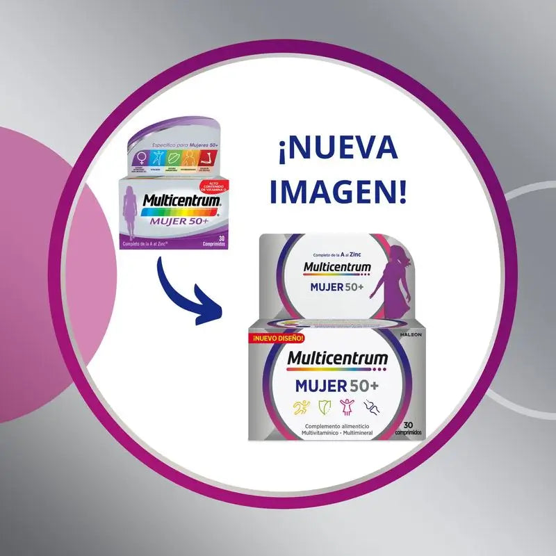 Multicentrum Women 50+ Multivitamin Food Supplement, 30 tablets