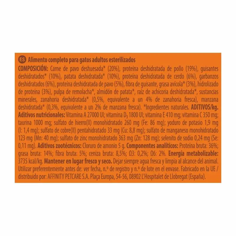 Nature'S Variety Feline Adult Original Sterilised Turkey 1,25Kg, cat food