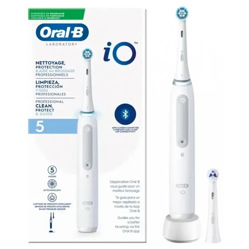 Oral-B Io 5 Electric Toothbrush White, 2 Toothbrush Heads