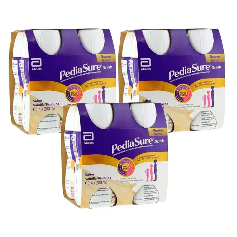 Pediasure Drink Vanilla Children, 4 Bottles x 220 ml Pack 3