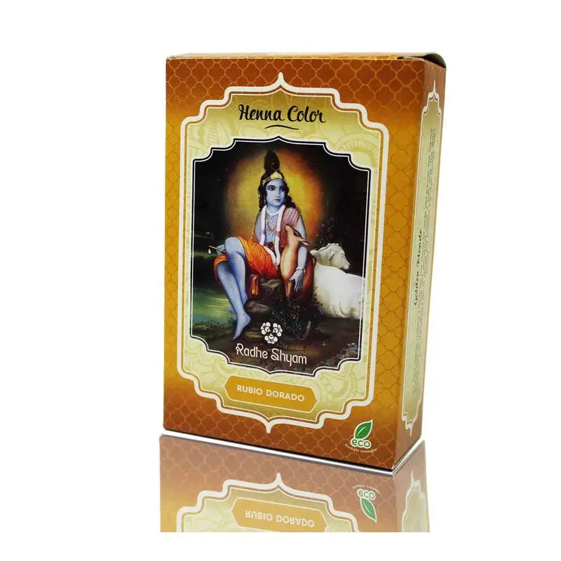 Radhe Henna Rubio Dorado Polvo Radhe , 100 gr