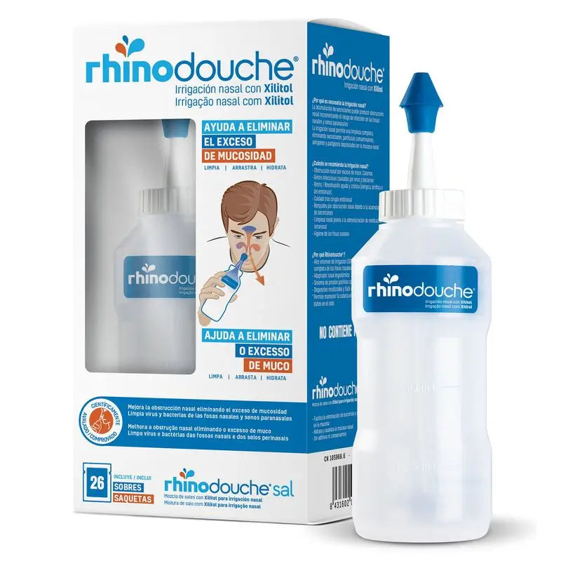 Rhinodouche Adult Nasal Irrigator 500 ml + salt 26 sachets