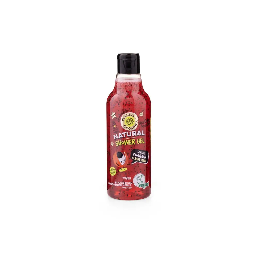 Skin Super Good Natural Organic Guarana & Basil Seed Shower Gel, 250Ml