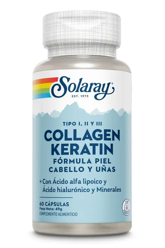 Solaray Collagen Keratin, 60 Cápsulas