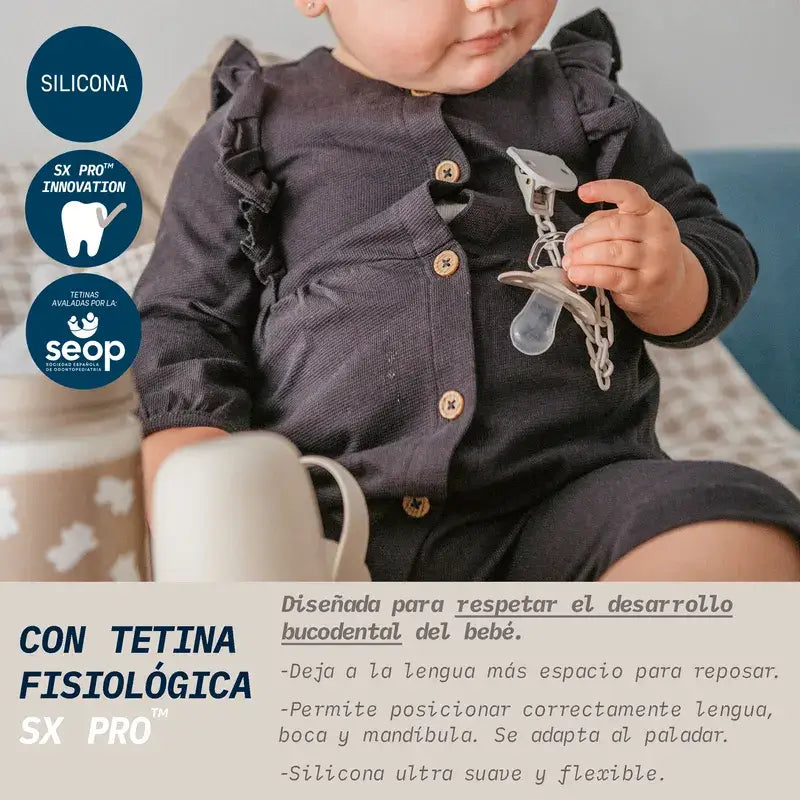 Suavinex Pacifiers Sx Pro Teat -2/2 Months Wild&Free Beige, 2 units