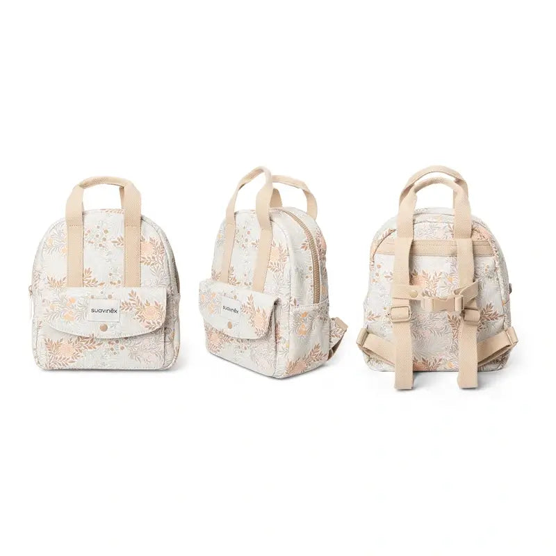 Suavinex Children's Poetry Print Backpack Beige