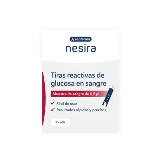 Nesira Glucose Test Strips, 25 Units