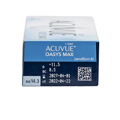 Acuvue 1 Day Oasys Max Daily Lenses , 30 units - +4.00, 8.5