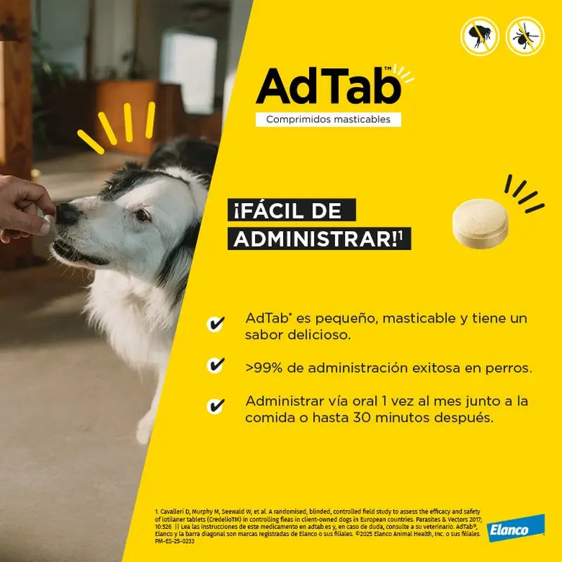 AdTab 56Mg Chewable Tablets Dogs 1,3-2,5Kg, 3Cpd