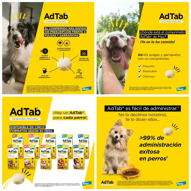 AdTab 56Mg Chewable Tablets Dogs 1,3-2,5Kg, 3Cpd