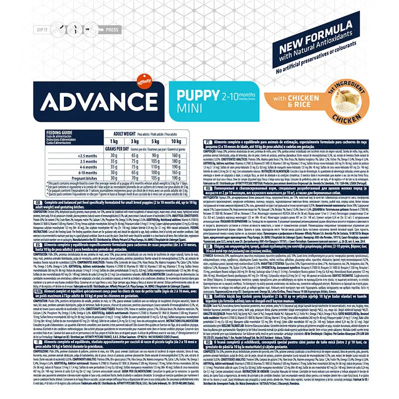 Advance Canine Puppy Mini Chicken Rice 3Kg, dog food for dogs