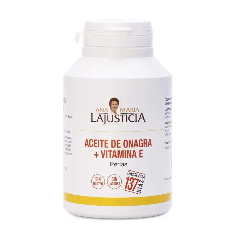 Ana Maria Lajusticia Evening Primrose Oil + Vitamin E, 275 softgels