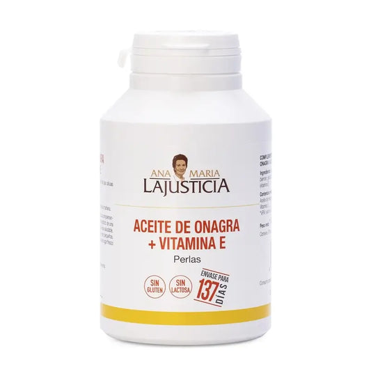 Ana Maria Lajusticia Evening Primrose Oil + Vitamin E, 275 softgels