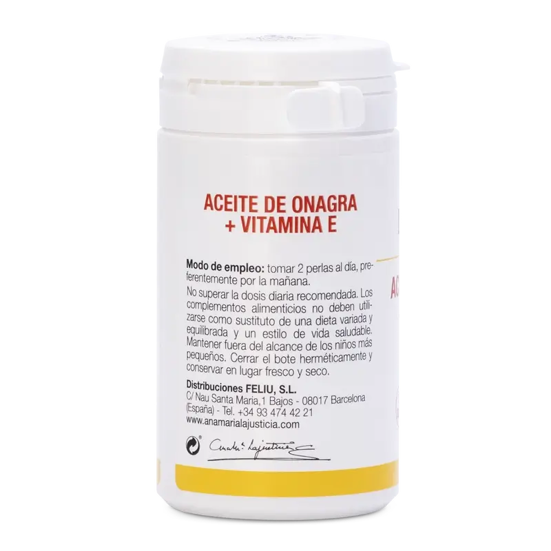 Ana Maria Lajusticia Evening Primrose Oil + Vitamin E, 80 pearls