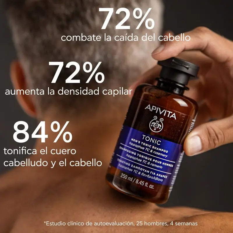 APIVITA Men's Hair Loss Toning Shampoo with Sea Buckthorn and Rosemary 250 ml
