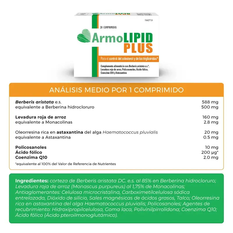 Armolipid Cholesterol Plus, 3 x 20 tablets