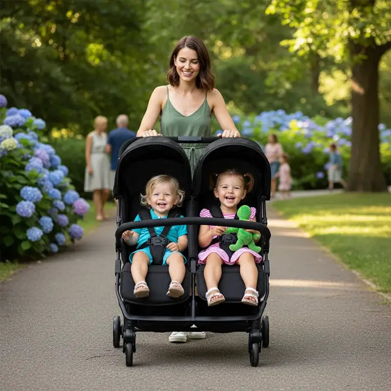 Asalvo Double Stroller Henry Black