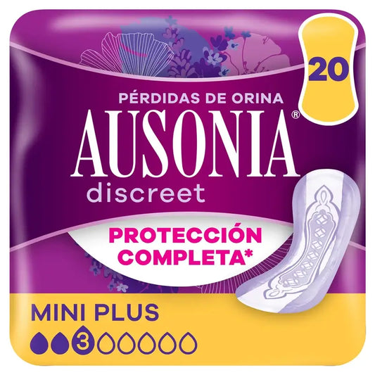 Ausonia Discreet Mini Plus Urine Loss Pads, 20 Units