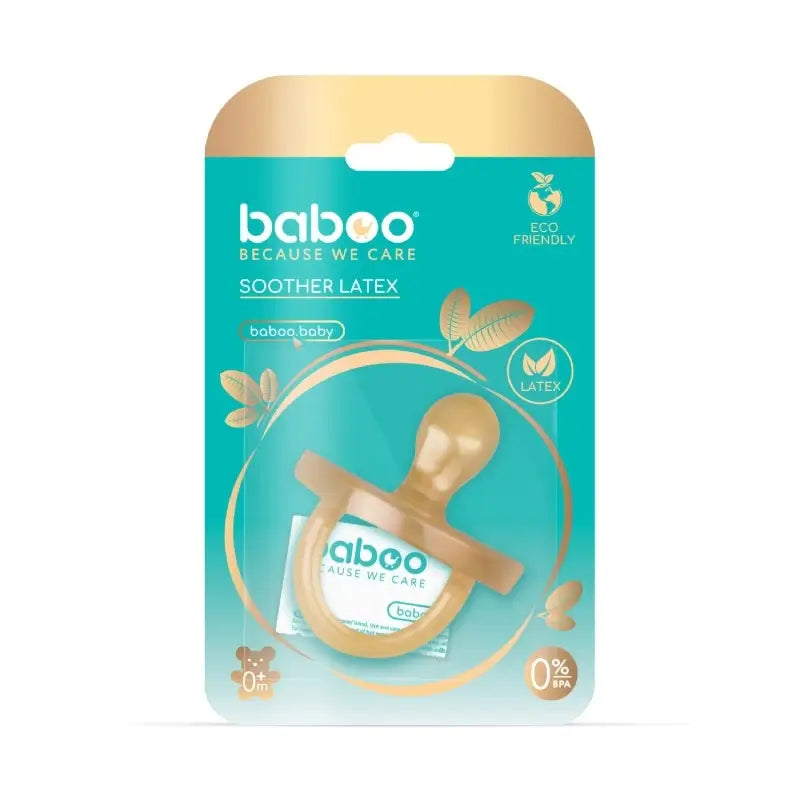 Baboo Round Latex Soother, 0+ Months