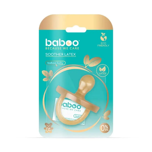 Baboo Round Latex Soother, 0+ Months