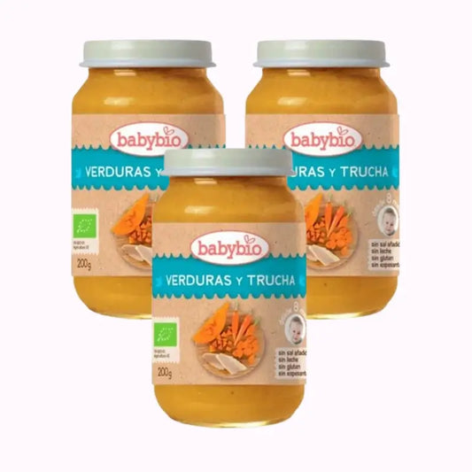 Babybio Traditional Trout Menu, Pack 3 x 200 grams