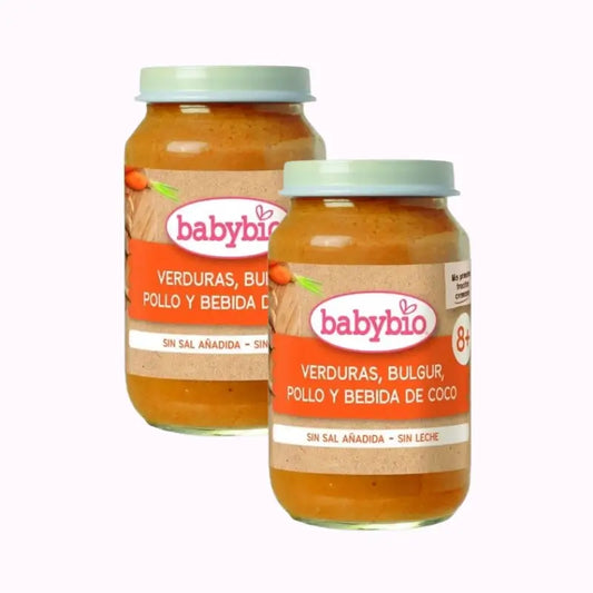 Babybio Vegetables Bulgur Chicken & Coconut Drink, Pack 2 x 200 g