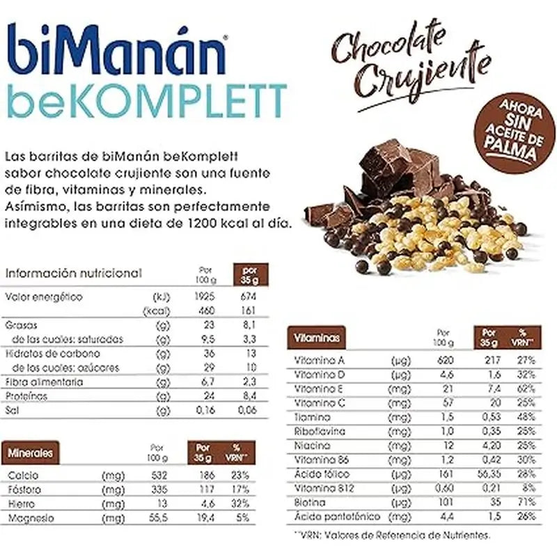 biManán Snack Snack Bombon Crunchy 4 Bars x 25 grams