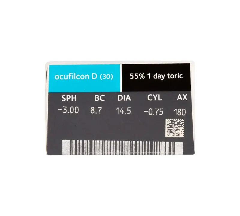 Biomedics 1 Day Daily Toric Lenses , 30 units - -4.50, -0.75, 160, 8.7, 14.50