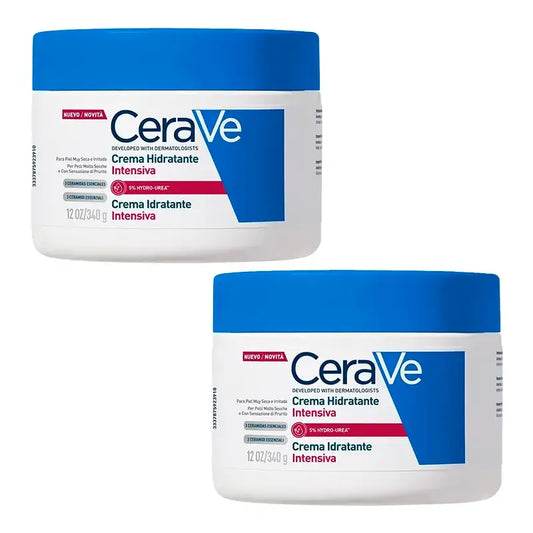 Cerave Intensive Moisturising Cream 5% Hydro-Urea, Pack 2 x 340 g
