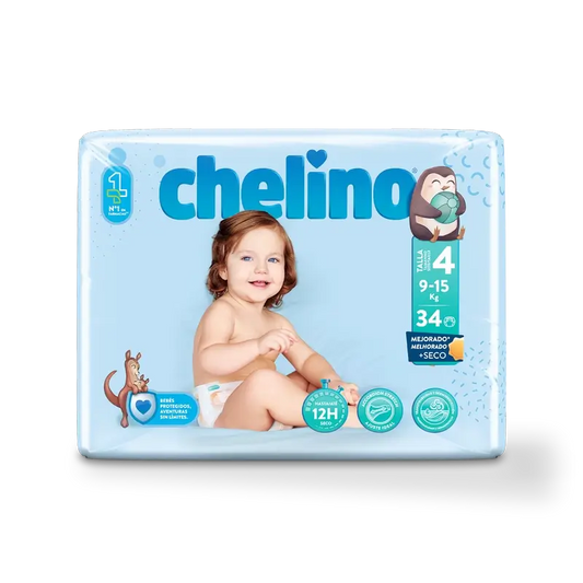 Chelino Nappy Size 4 (9-15 Kg) , 34 units