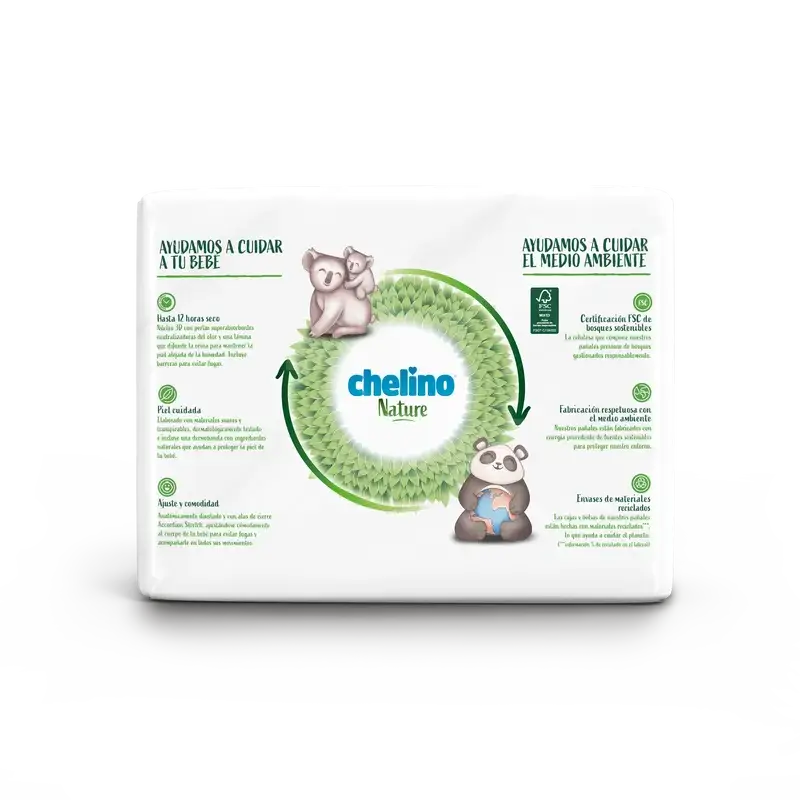 Chelino Nature Nappy Size 4 (9-15 Kg) , 34 units
