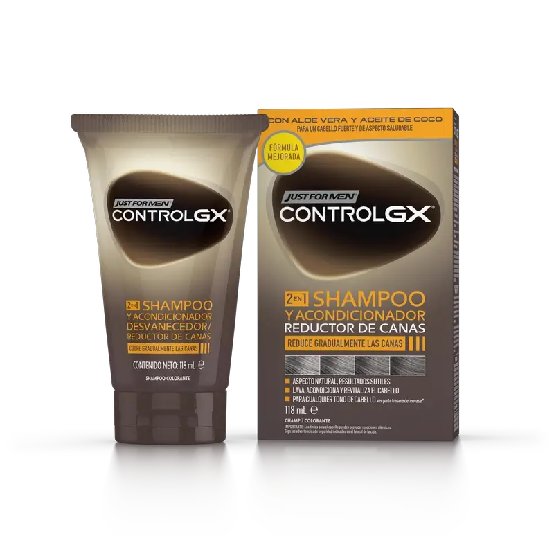 Just For Men Control Gx Grey Hair Reducer 2 In 1 Shampoo and Conditioner 118 ml