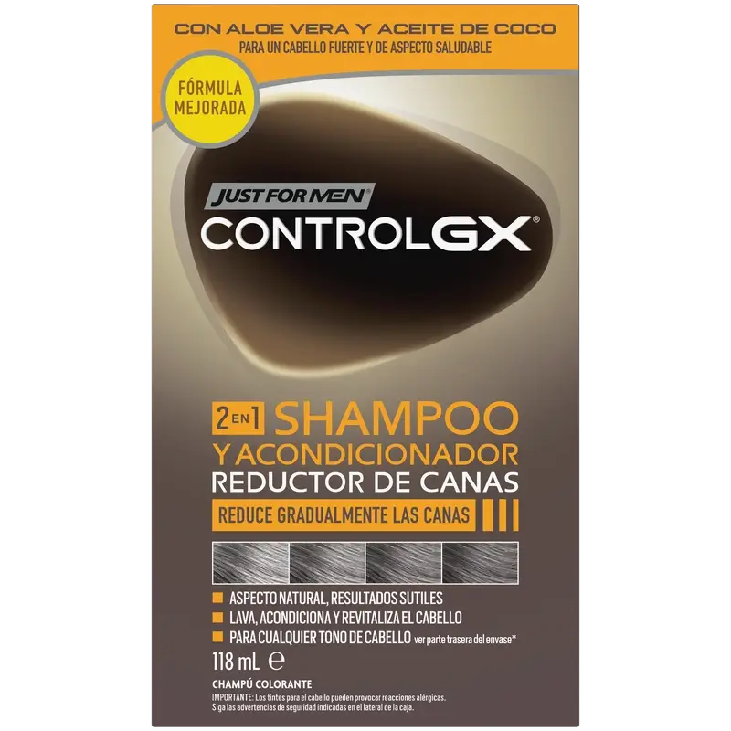 Just For Men Control Gx Grey Hair Reducer 2 In 1 Shampoo and Conditioner 118 ml