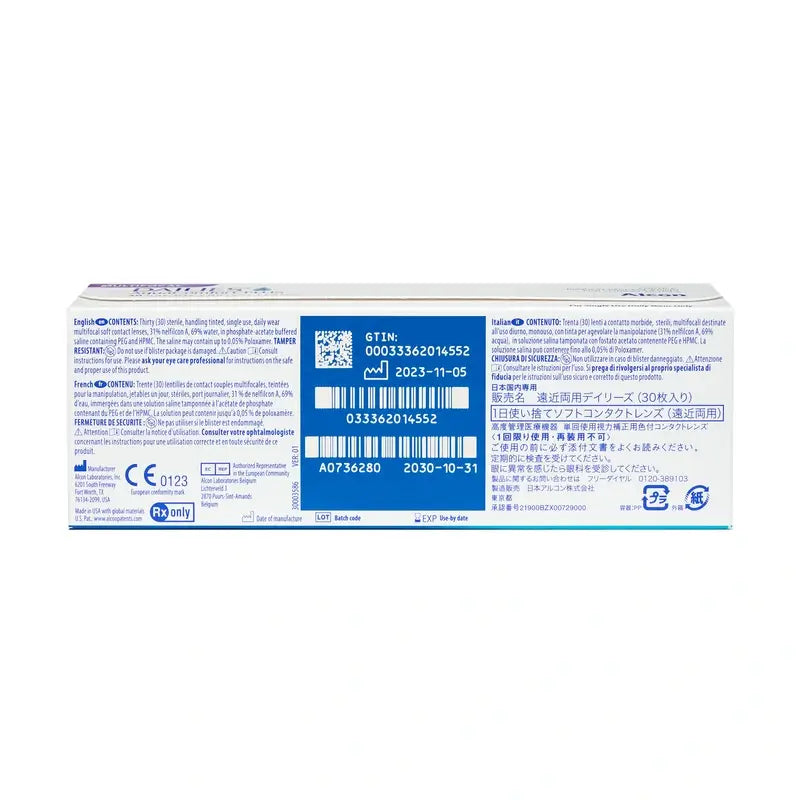 Dailies AquaComfort Plus Daily Multifocal Lenses , 30 units - +1.00, 8.7, High, 14.0