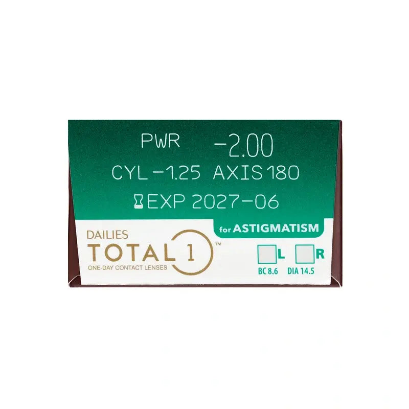 Dailies Total1 Daily Toric Lenses , 30 units - -1.75, -1.25, 20, 8.6, 14.50